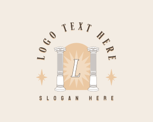 Luxury - Mystical Column Pillar logo design