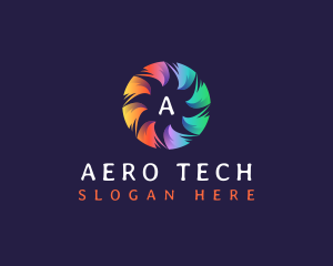 Spiral Tech Propeller logo design