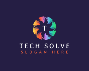 Spiral Tech Propeller logo design