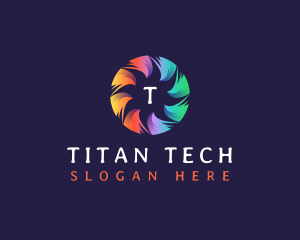 Spiral Tech Propeller logo design