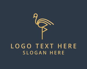 Boutique - Wild Flamingo Bird logo design