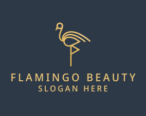 Wild Flamingo Bird logo design