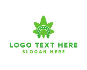 Weed - Lucky Horshoe Cannabis logo design