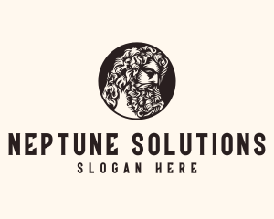 Neptune - Greek Deity Medallion logo design