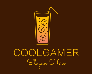 Cold Orange Drink Logo
