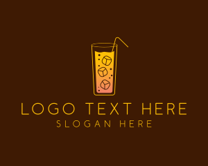 Minimalist - Cold Orange Drink logo design