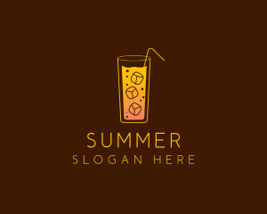 Cold Orange Drink logo design