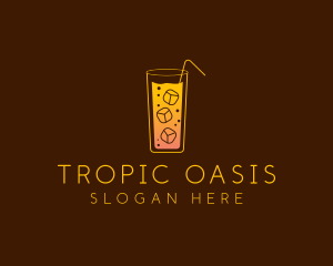 Cold Orange Drink logo design