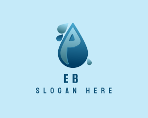 Disinfectant - Water Droplet Letter P logo design