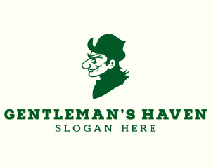 Leprechaun Irish Gentleman logo design