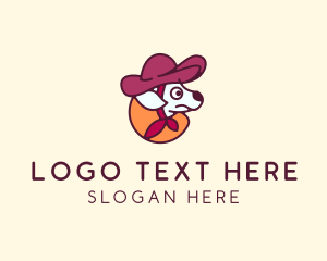 Pup - Cowboy Hat Dog logo design