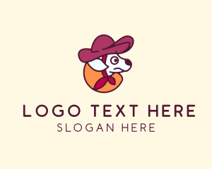 Ranch - Cowboy Hat Dog logo design