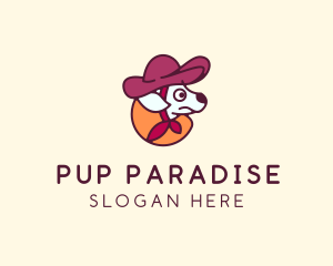 Cowboy Hat Dog logo design