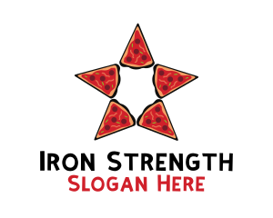 Star Pizza Slices Logo