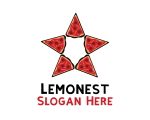 Star Pizza Slices Logo