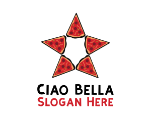Star Pizza Slices logo design