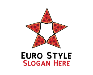 Star Pizza Slices logo design