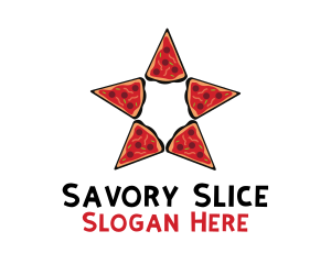 Star Pizza Slices logo design