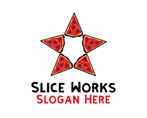 Slice - Star Pizza Slices logo design