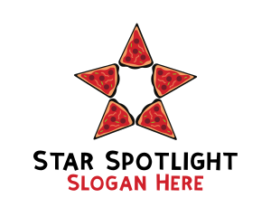 Star Pizza Slices logo design