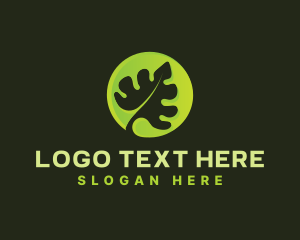 Leaf Eco Natural logo design