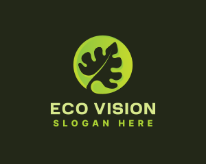 Leaf Eco Natural logo design