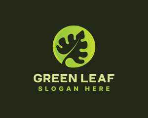 Leaf Eco Natural logo design