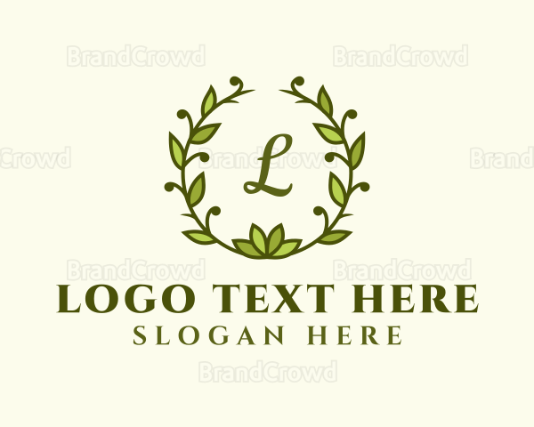 Wellness Flower Wreath Logo