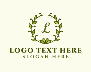 Stationery - Wellness Flower Wreath logo design