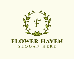 Wellness Flower Wreath logo design