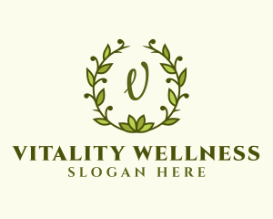 Wellness Flower Wreath logo design