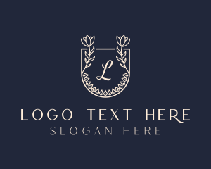 Event Styling - Flower Royal Shield logo design