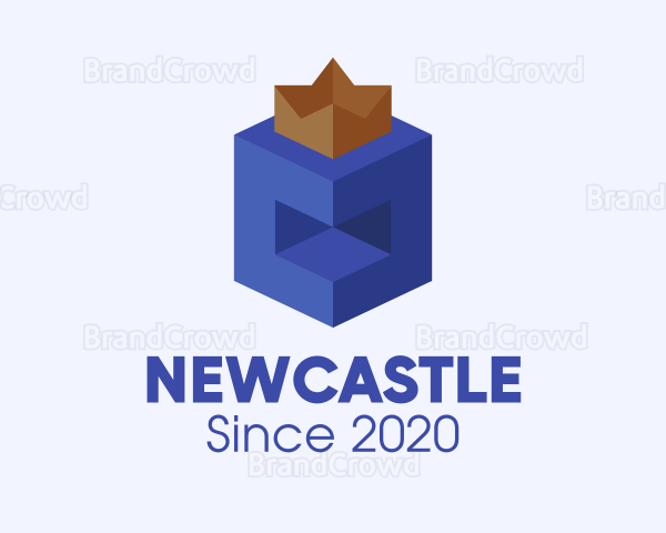 3D Crown Box Package Logo