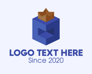Logistic Services - 3D Crown Box Package logo design