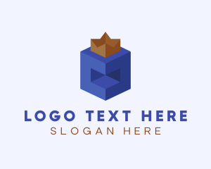 Delivery - 3D Crown Box Package logo design