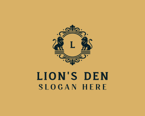 Elegant Lion University logo design