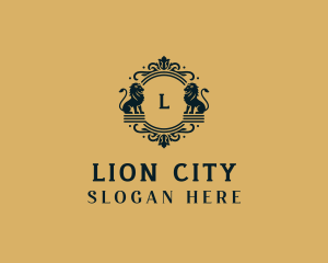 Elegant Lion University logo design