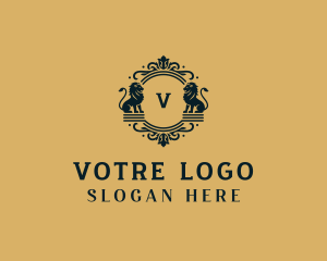 Heraldry - Elegant Lion University logo design