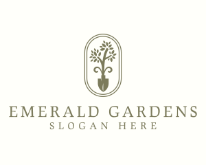 Shovel Tree Gardening logo design