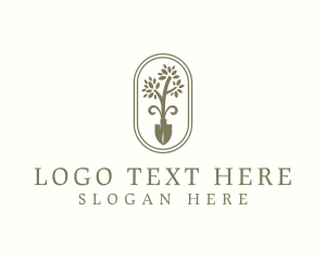 Tool - Shovel Tree Gardening logo design