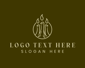 Light - Wax Candle Light logo design