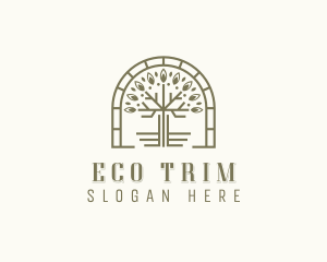 Botanical Eco Tree logo design