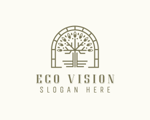 Botanical Eco Tree logo design