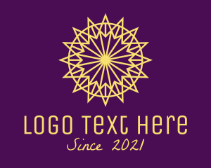 Tarot - Yellow Cosmic Sun logo design