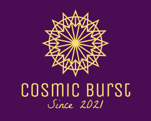 Yellow Cosmic Sun logo design