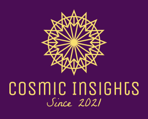 Yellow Cosmic Sun logo design