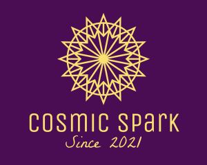 Yellow Cosmic Sun logo design