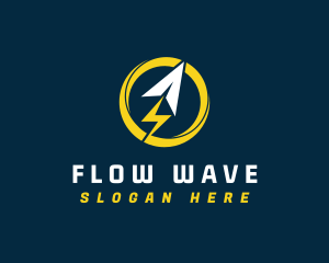 Current - Electric Lightning Arrow logo design