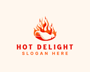 Chicken Flame Rotisserie logo design