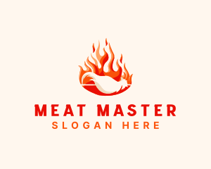 Chicken Flame Rotisserie logo design